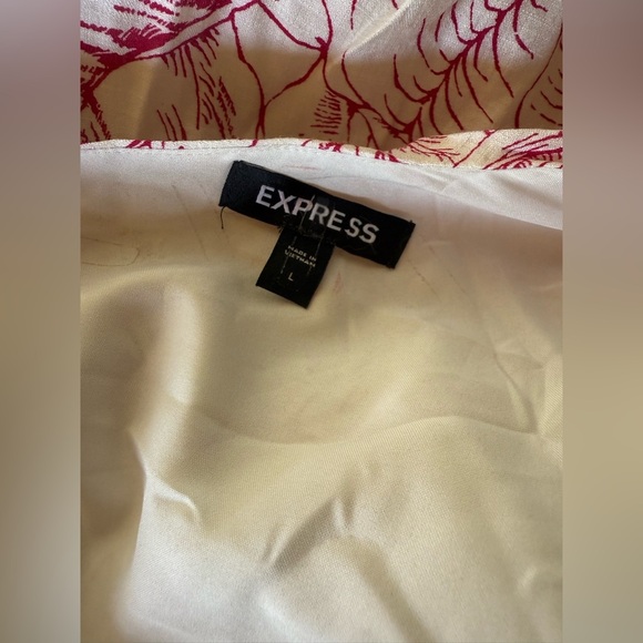 Express Pink and White Ruffled One Shoulder Sundress - Picture 6 of 6